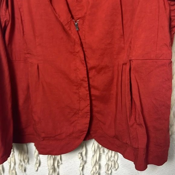 Eileen Fisher Woman Burnt Orange Unstructured Blazer Jacket Size 2X - Picture 2 of 8